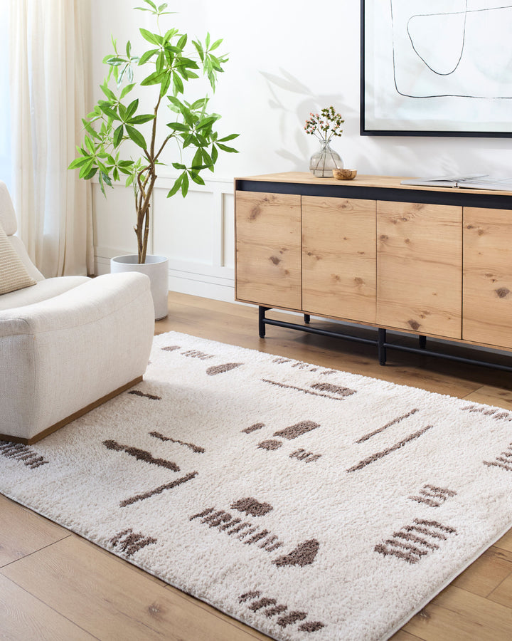Fossay Washable Shag Rug | FSG | Abstract Shapes