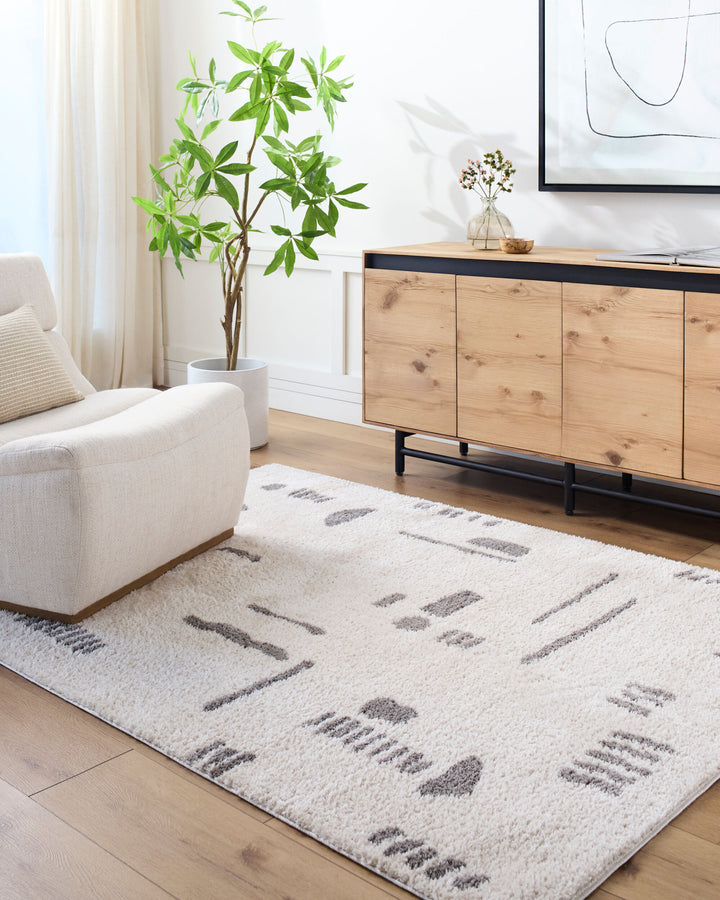 Fossay Washable Shag Rug | FSG | Abstract Shapes