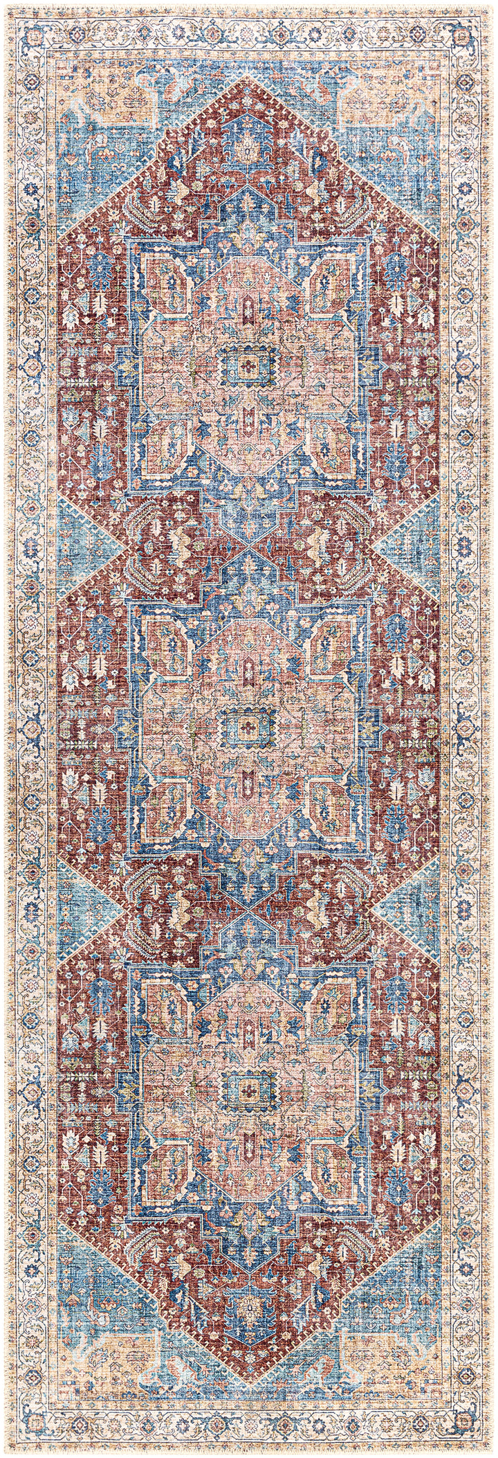 Amelie Medallion Washable Rug