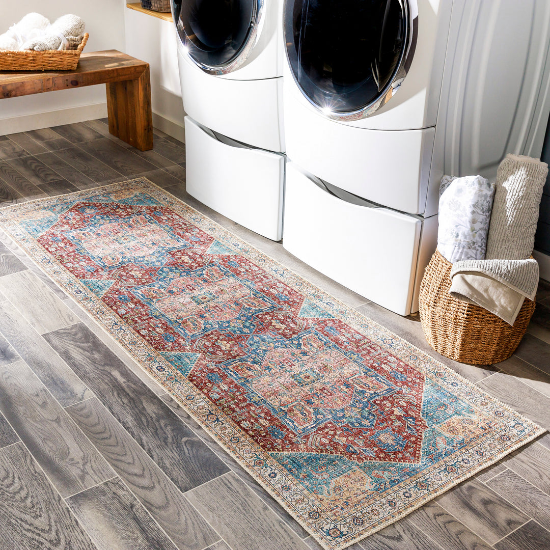 Amelie Medallion Washable Rug