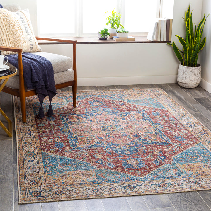 Amelie Medallion Washable Rug