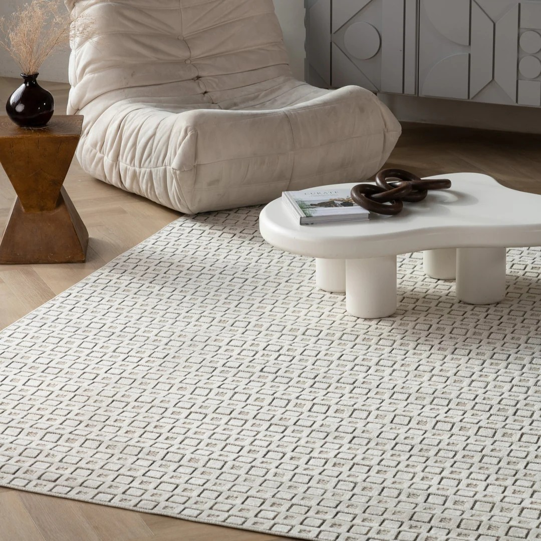 Aurora Textured Grid Rug| Style: 9414