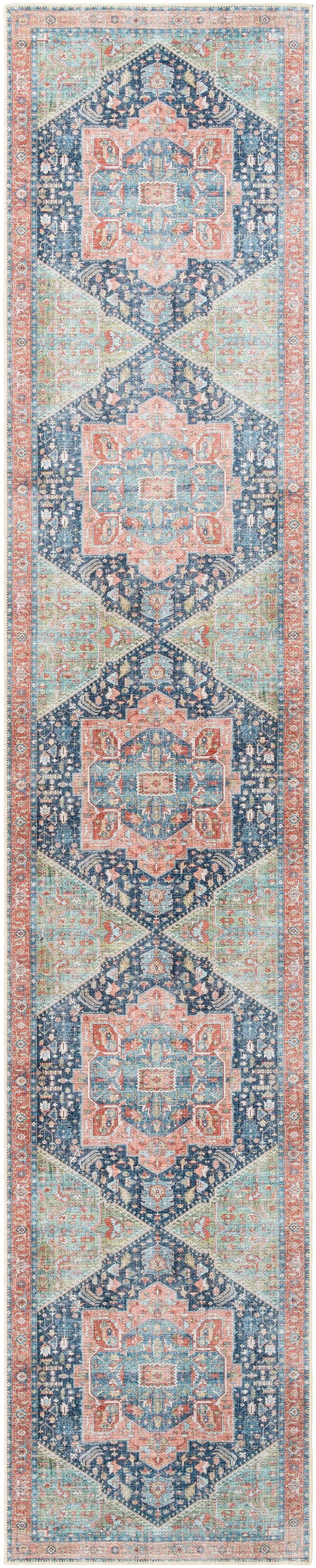 Amelie Medallion Washable Rug