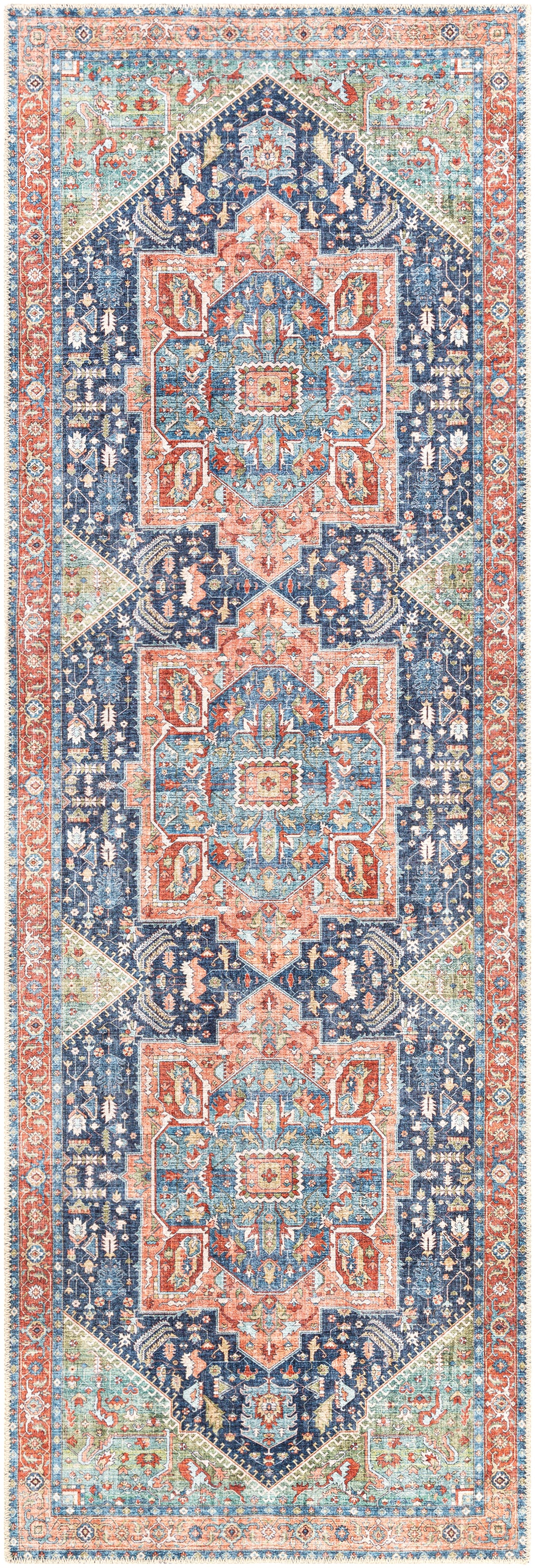 Amelie Medallion Washable Rug