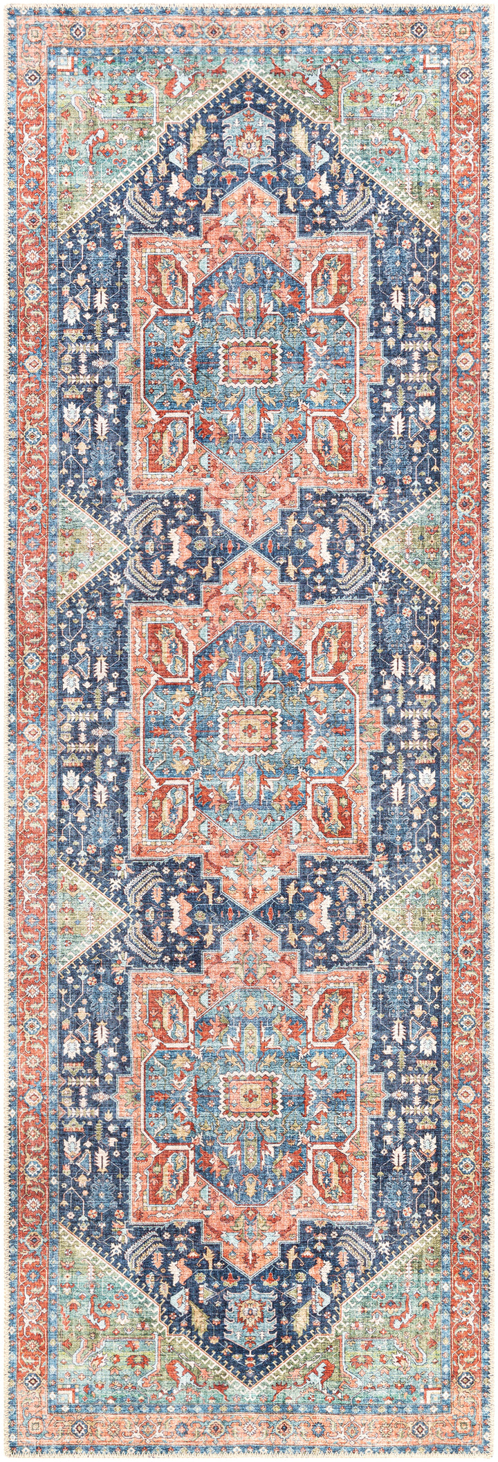 Amelie Medallion Washable Rug