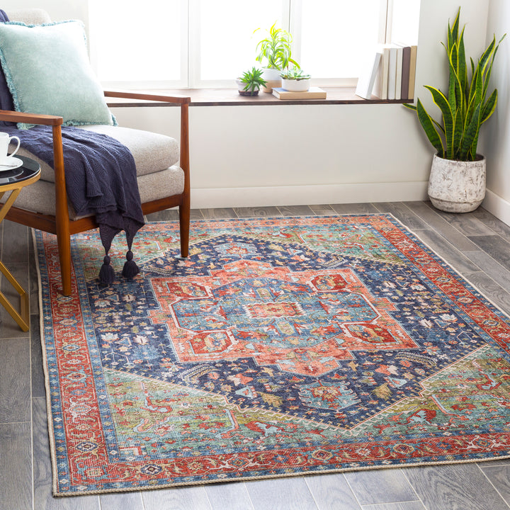 Amelie Medallion Washable Rug