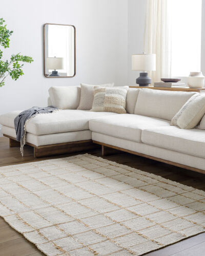 Handmade Grid Jute Rug