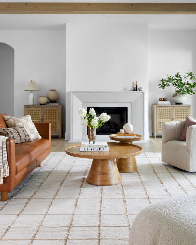 Handmade Grid Jute Rug