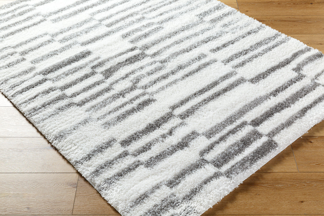 Cloudy Shag Linear Abstract Rug