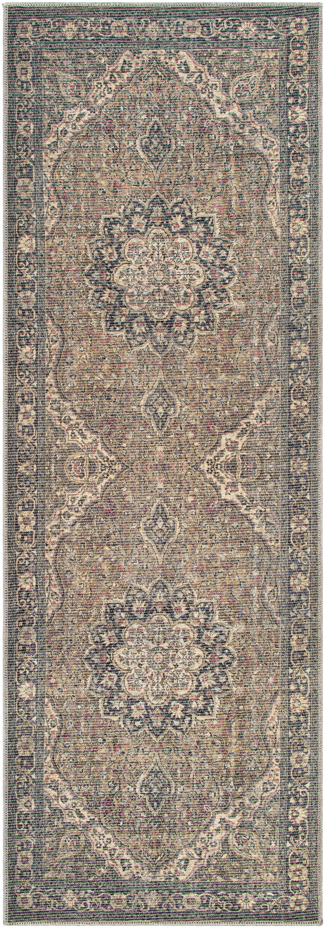 Colin Medallion Washable Rug