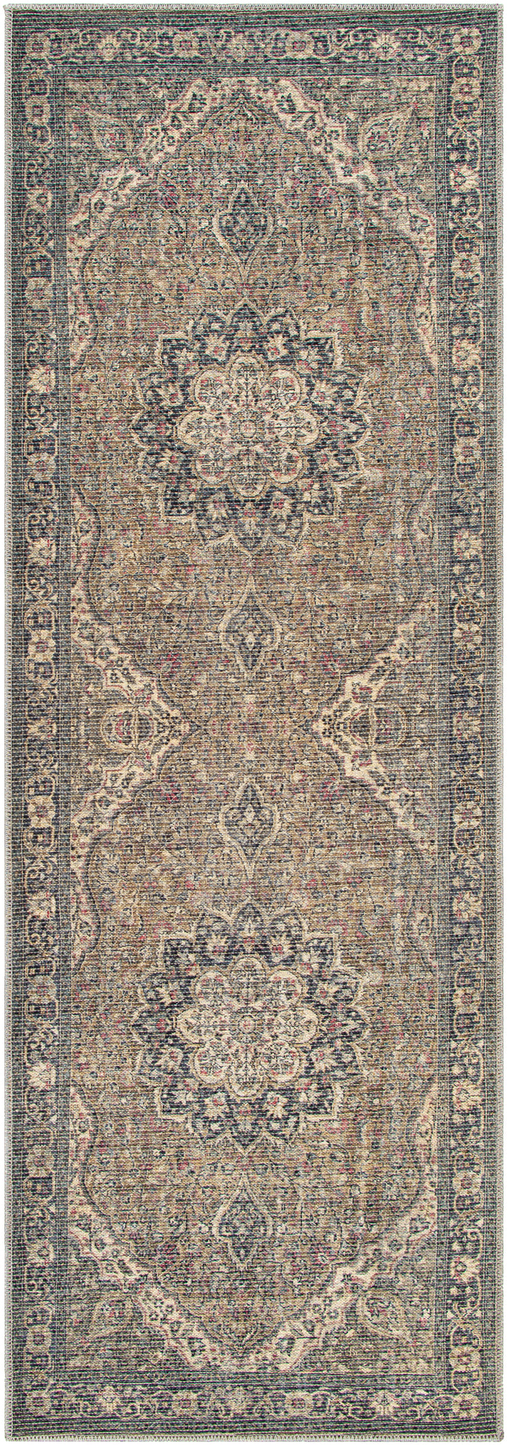 Colin Medallion Washable Rug