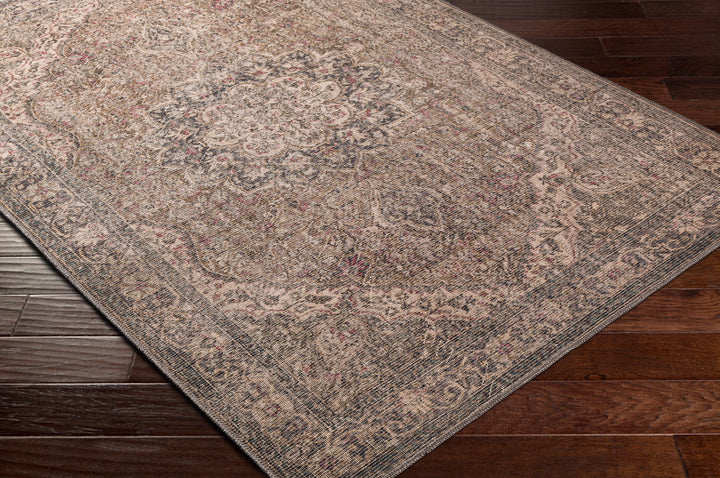 Colin Medallion Washable Rug