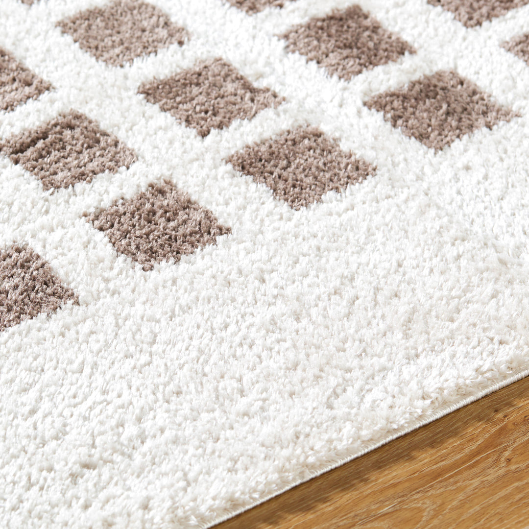Farah Checker Block Washable Rug
