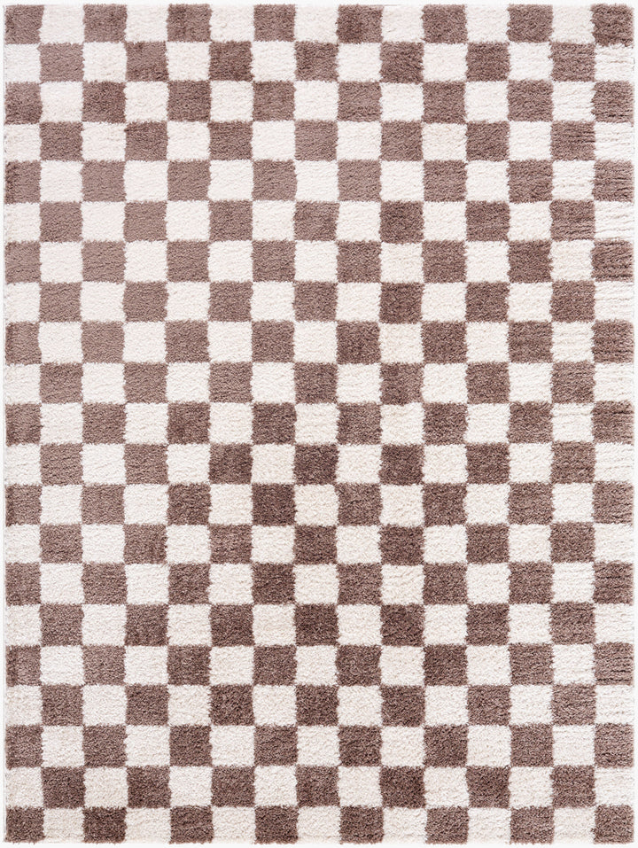 Fenix Shag Checker Washable Rug