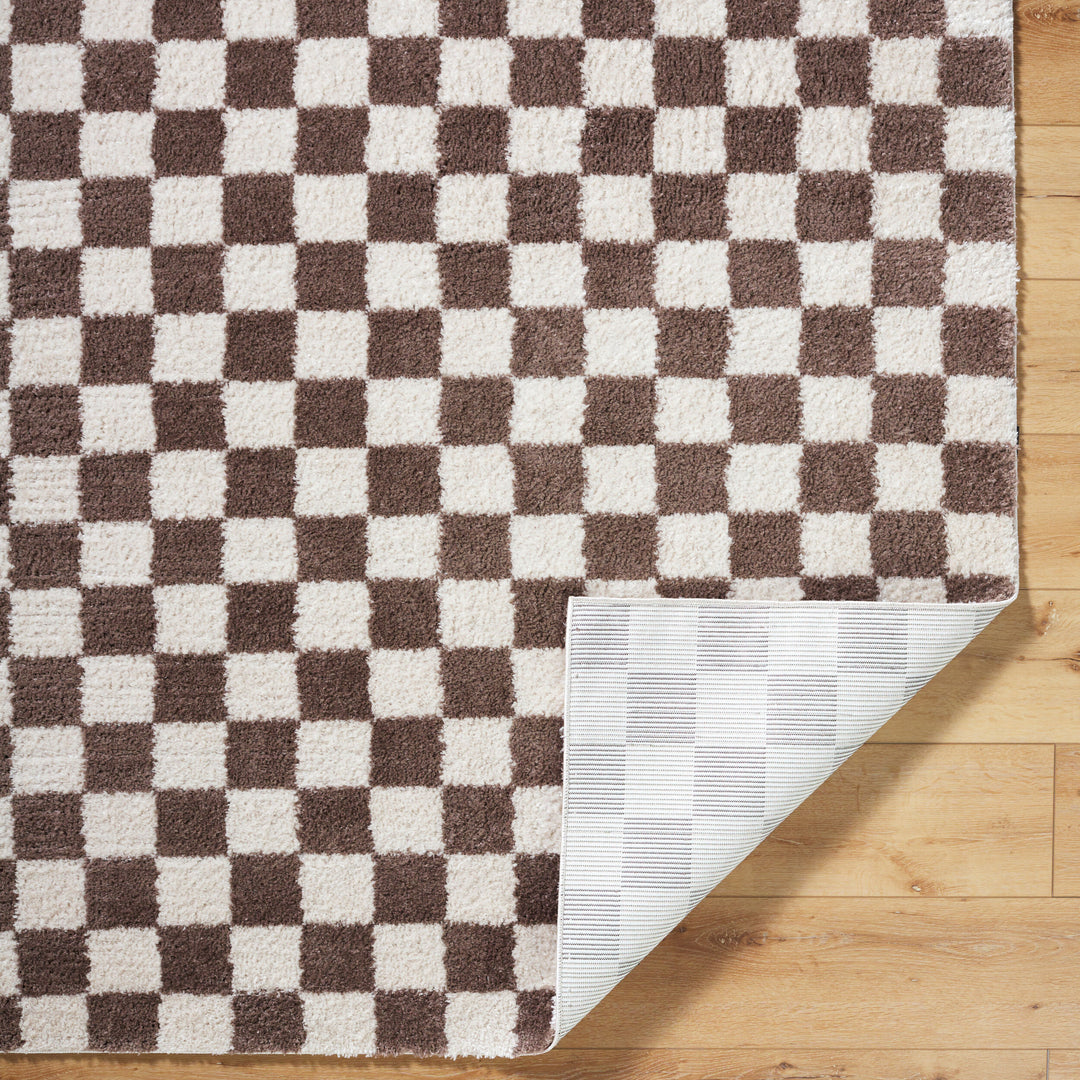 Fenix Shag Checker Washable Rug