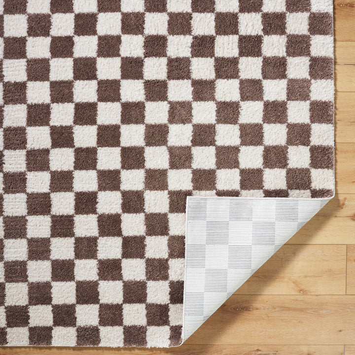 Fenix Shag Checker Washable Rug