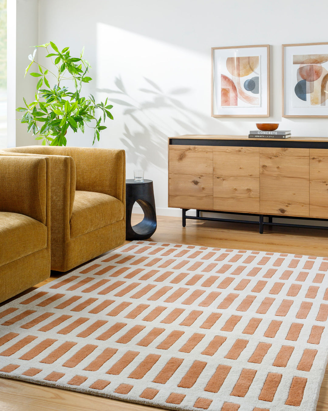 Jigsaw Abstract Block Pattern Rug Linear Abstract Block Rug | Jason Wu Collection – Lewis Park